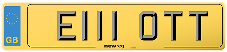 license plate preview showing the name Elliott