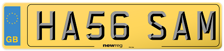 license plate preview showing the name Hassam