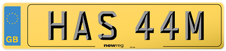 license plate preview showing the name Hassam