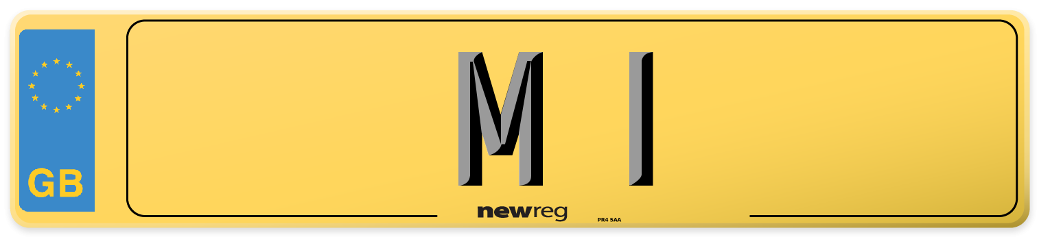 M 1 - 8th most expensive number plates in Britain