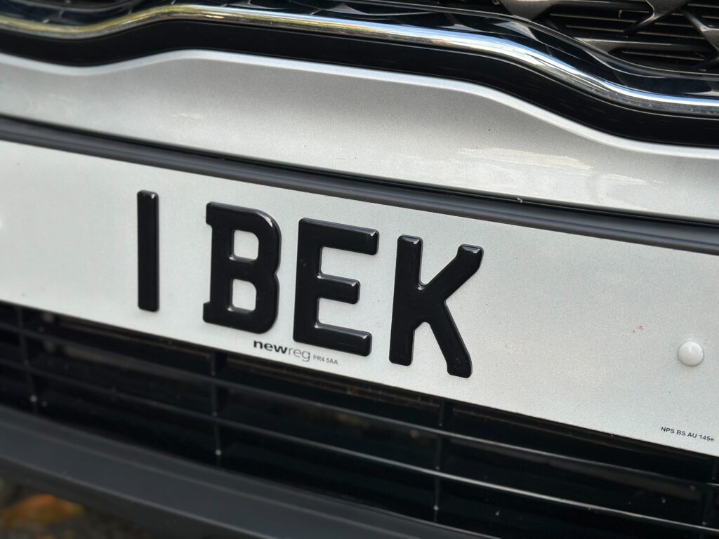 new reg 3D number plate 1 BEK