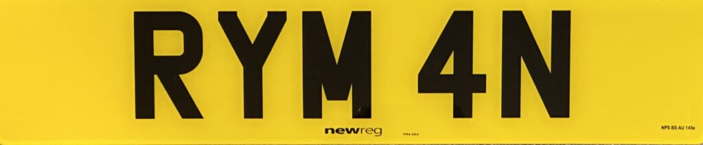 private plate example RYM 4N