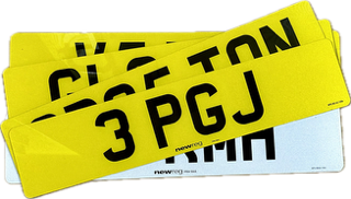 Selection of number plates