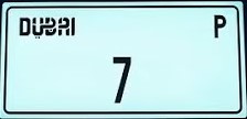 The Dubai Registration P 7 is considered to be the world's most expensive number plate selling for AED 55 Million in 2023