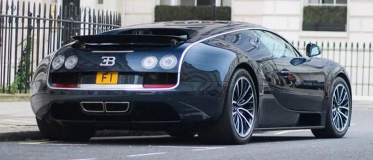 Currently one of the most expensive number plates on the UK market F 1 on a Bugatti